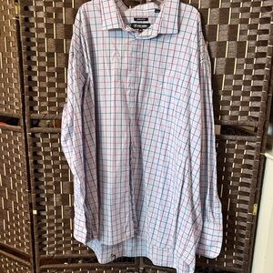 Stacy Adams Red and White Checkered Shirt